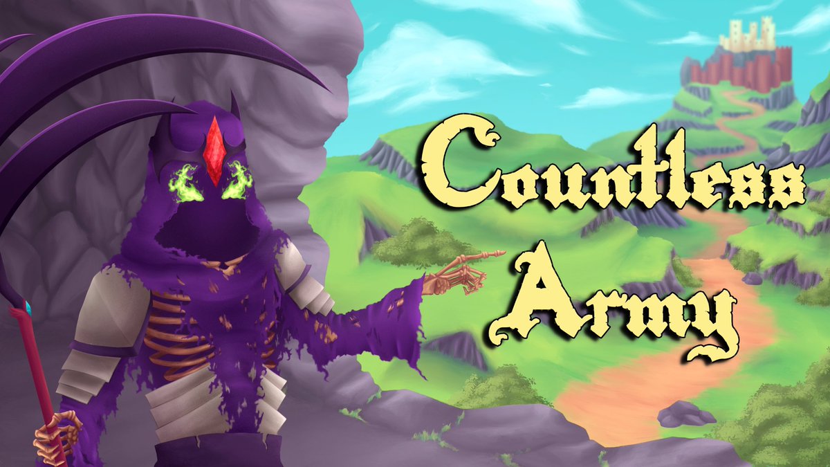 ☠️🏰 Role Announcement! 🏰☠️

You can catch me in the latest update of "Countless Army" as your trusty skeleton servant, Lucas! 

It's on sale now, go pick it up and support indie gaming!

store.steampowered.com/app/2413640/Co…