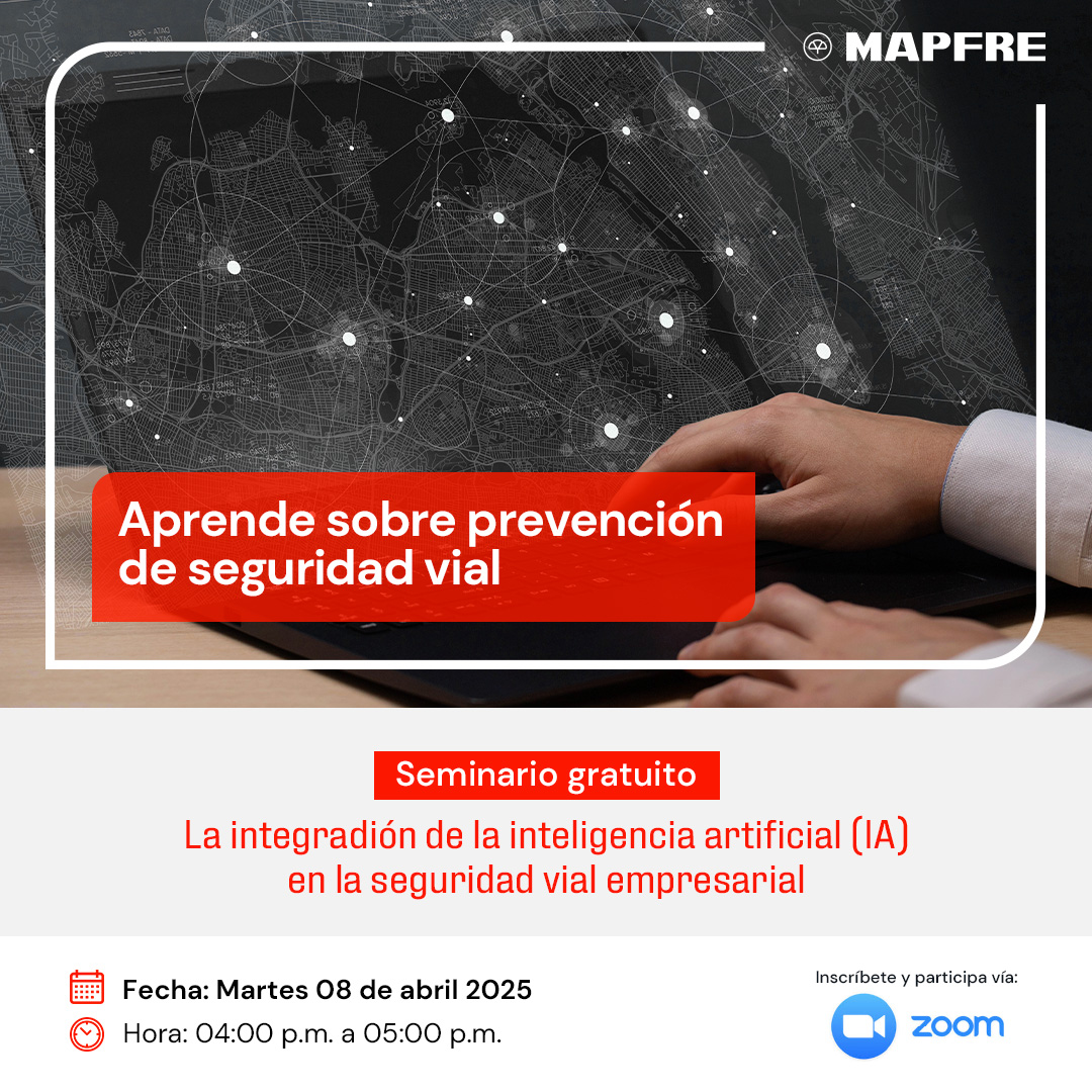 La IA revoluciona la seguridad vial. 🚗💡 Monitorea en tiempo real, detecta riesgos y previene accidentes con alertas inteligentes. Descubre más en nuestro #webinar. ¡Inscríbete! 👉 bit.ly/4jNonOp
🗓️ Martes 08
🕓 4:00 p.m.

#CuidamosLoQueTeImporta #WebinarsAutosMAPFRE
