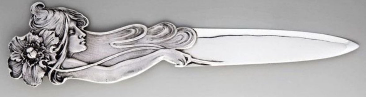 Art nouveau style letter opener - late 19th