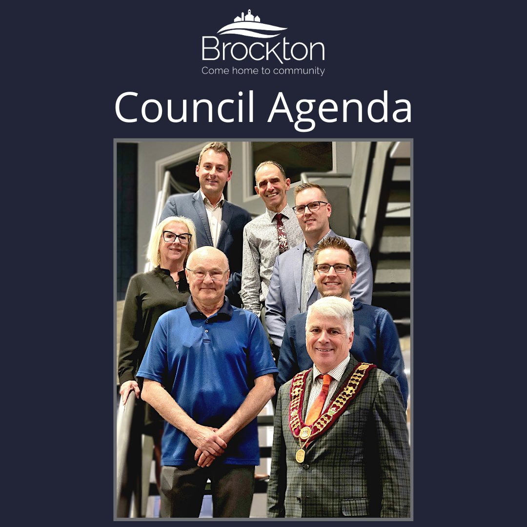 The agenda for the Brockton Council Meeting on Tuesday, April 8, 2025 at 7:00 p.m. is available on our Current Council Meeting Agenda webpage Brockton.ca/CouncilAgenda. This meeting will be conducted at the Bruce County Council Chambers and electronically on Zoom/eScribe.