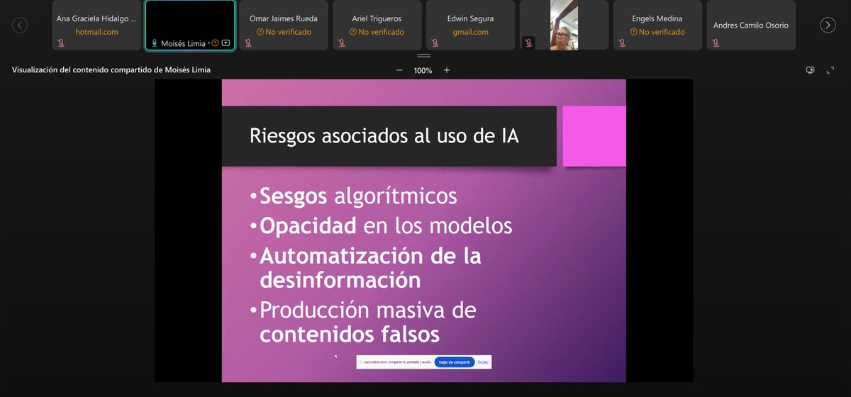 Día 5 del Diplomado SIP CLAEP

Este sábado 29 de marzo, el Prof. Moisés Limia lideró una valiosa sesión sobre verificación y desinformación con inteligencia artificial.

Un tema crucial en tiempos donde la tecnología puede ser aliada o riesgo para la verdad.