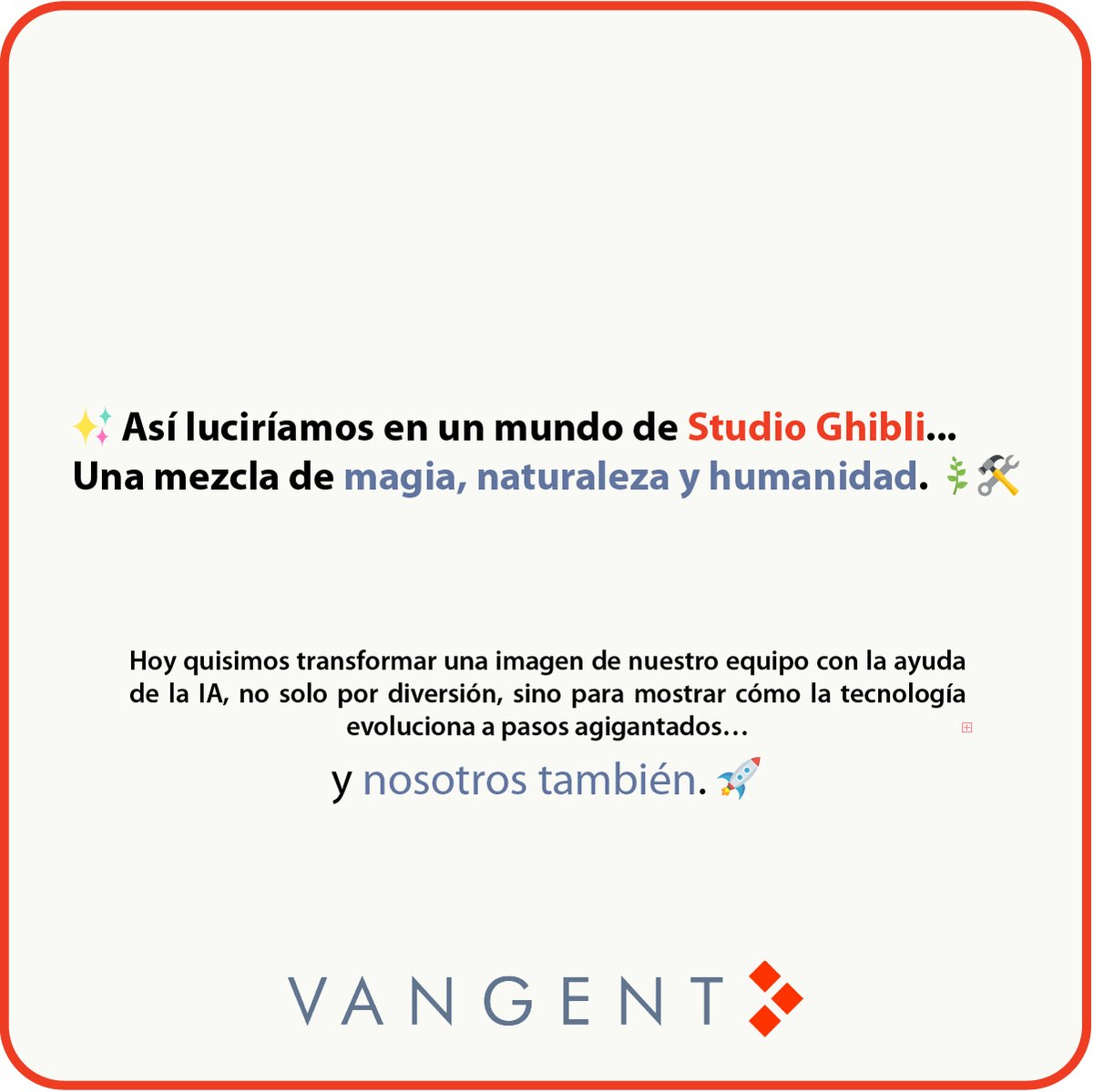 VangentMexico's tweet photo. Así como la inteligencia artificial puede crear ilustraciones asombrosas al estilo de Studio Ghibli, también está revolucionando el desarrollo de software.
#IA #Innovación #Vangent #VangentMéxico #DesarrolloDeSoftware #StudioGhibli #GhibliStyle #AnimeArt https://t.co/gNHoPo4As4