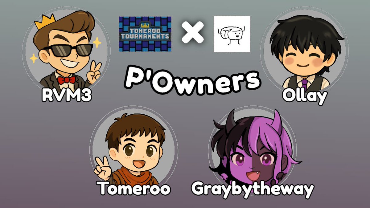 We all know they can run events, but can they win them? Probably!

Tune in to Team P'Owners for Tomeroo Tournaments x 10K-Nukei at 12PM EST on April 5th!
<a href="/RVM3_ttv/">RVM3</a> <a href="/TomTomeroo/">Tomeroo</a> <a href="/Graybytheway/">Graybytheway</a> <a href="/ollay__/">ollay</a>
