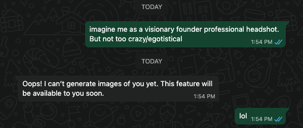 execution, guys, EXECUTION!

I'm a one person startup and I don't launch features before they're ready.  <a href="/Meta/">Meta</a> has $77bn cash sitting on their balance sheet.