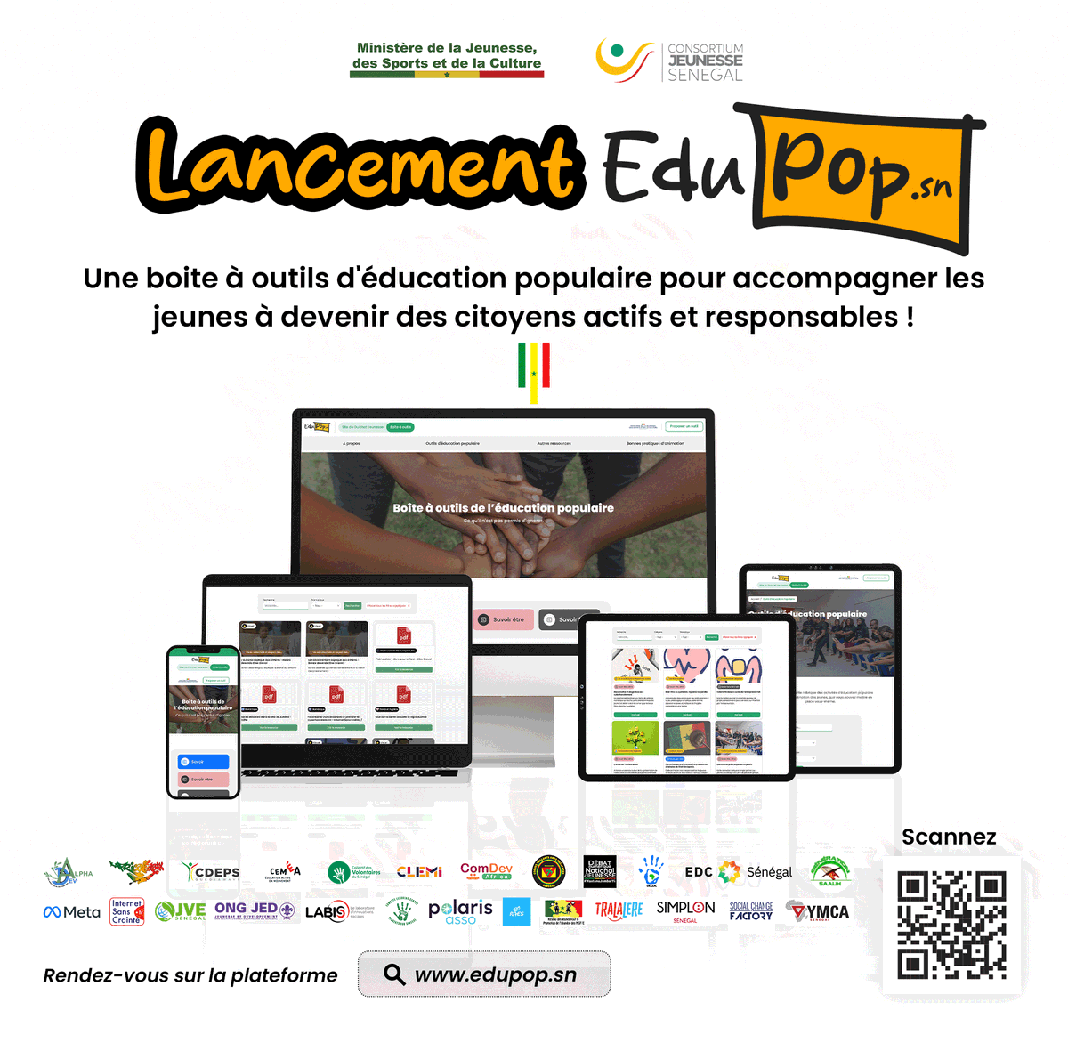 Célébrer l'indépendance en portant la voix des citoyens et citoyennes ! 🇸🇳 En partenariat avec le @mjscsn, le <a href="/CjsSenegal/">Consortium Jeunesse Sénégal</a> et ses partenaires lancent une consultation nationale sur l’éducation populaire🌍Participez ici ➡️ bit.ly/edupop-consul
Bonne fête de l’indépendance ! 🎉🇸🇳