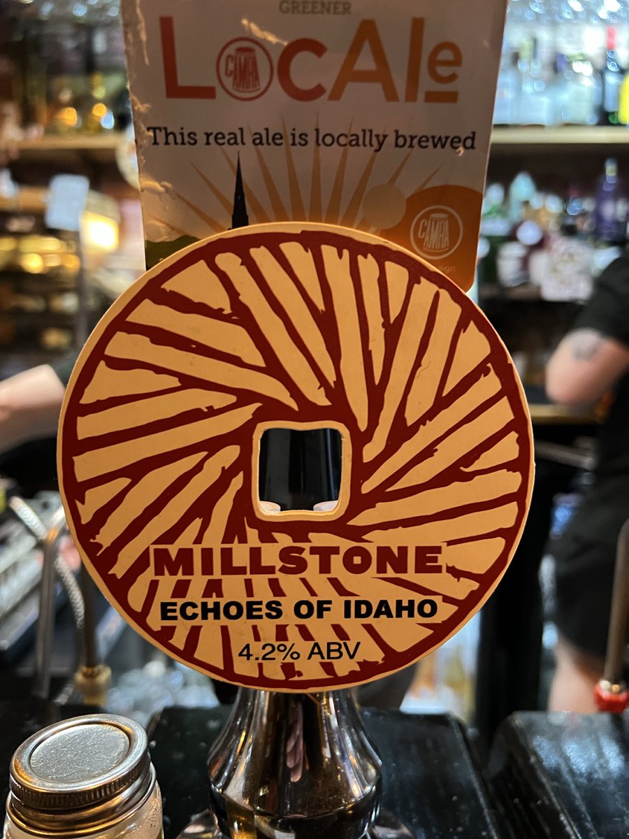 Just one beer from our friends at Millstone brewer in Mossley - and it's a belter.
Promising waves of tropical fruit and sticky pine, Echoes of Idaho (4.2%) will be pouring next Friday and Saturday.