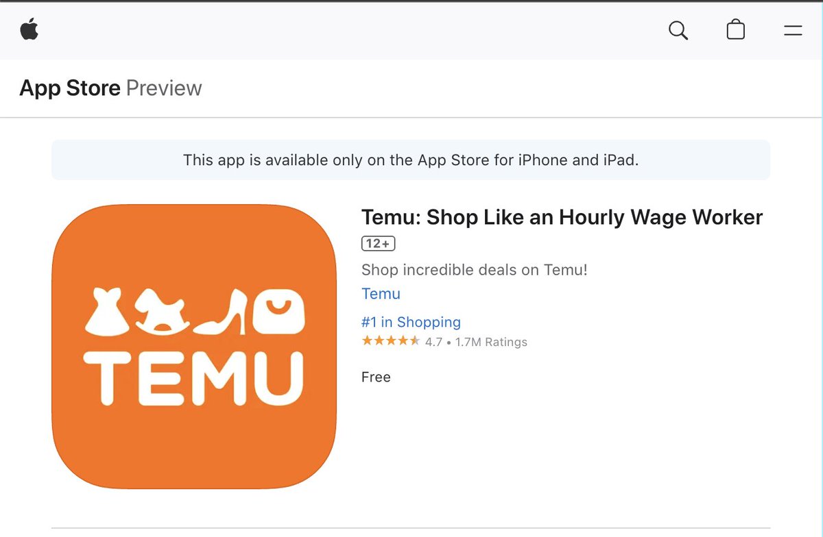 Wow Temu's marketing team moves fast. https://t.co/jwomslJGSK