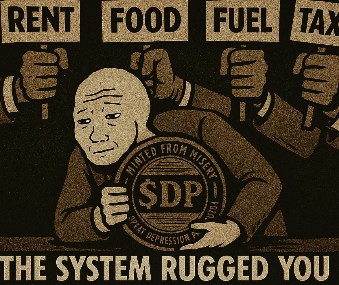 They drained your wallet.
They raised your rent.
They taxed your survival.
And then they blamed you.

So you did the only rational thing:
You bought $GDP.
Minted from misery.

gdp.fail