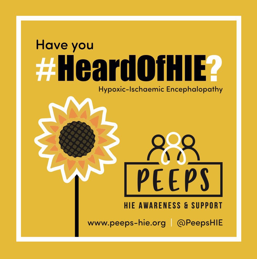 Supporting <a href="/PeepsHie/">@peeps-HIE</a> Awareness Day today 💛#HeardOfHIE peeps-hie.org🌻