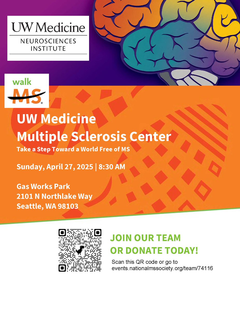 UW Med Neurosciences (@uwmednsi) on Twitter photo Join us for the UW Medicine Multiple Sclerosis Center's MS Walk on the 27th of April, or scan the QR code to donate!
<a href="/UWNeurology/">UW Neurology</a> <a href="/UWNeurosurgery/">UW Neurological Surgery</a> <a href="/UWMedicine/">UW Medicine</a> Join us for the UW Medicine Multiple Sclerosis Center's MS Walk on the 27th of April, or scan the QR code to donate!
<a href="/UWNeurology/">UW Neurology</a> <a href="/UWNeurosurgery/">UW Neurological Surgery</a> <a href="/UWMedicine/">UW Medicine</a>