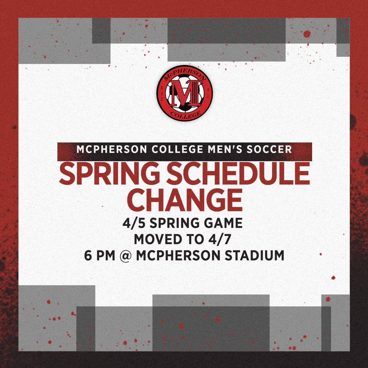 🚨SCHEDULE CHANGE🚨