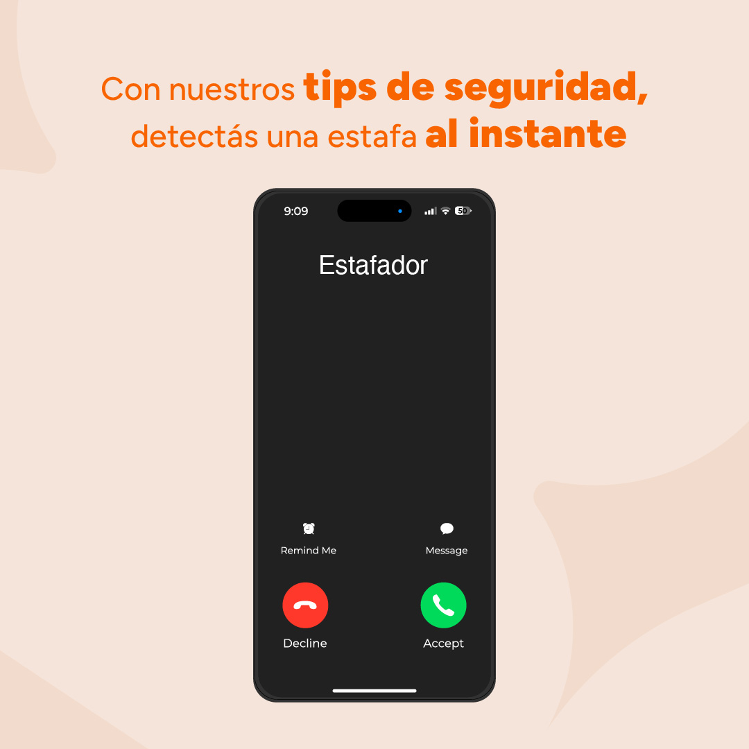 Evitar las estafas telefónicas es más sencillo de lo que parece 🙌

Frente a una llamada dudosa: ​
👉1. Frená y pensá la situación. ​
👉2. Chequeá si lo que te dicen es cierto. ​
👉3. No compartas ningún dato, cortá la llamada y comunicate directamente con nosotros.