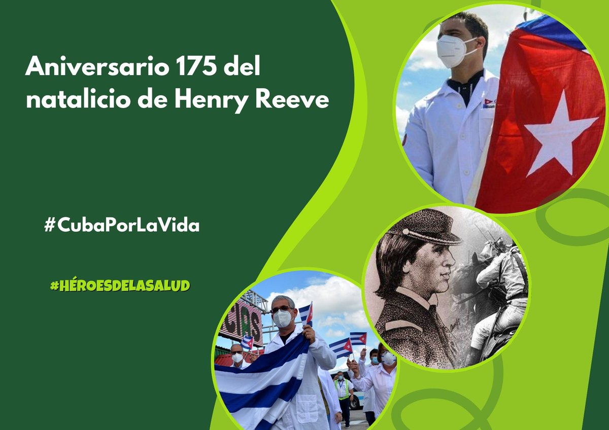 🕊️ En el aniversario 175 del natalicio de Henry Reeve celebramos el compromiso de los médicos🇨🇺 del Contingente Internacional para Situaciones de Desastres y Graves Epidemias que honran su nombre, llevando salud y esperanzas a millones de personas en el mundo. 🌍
#CubaPorLaVida