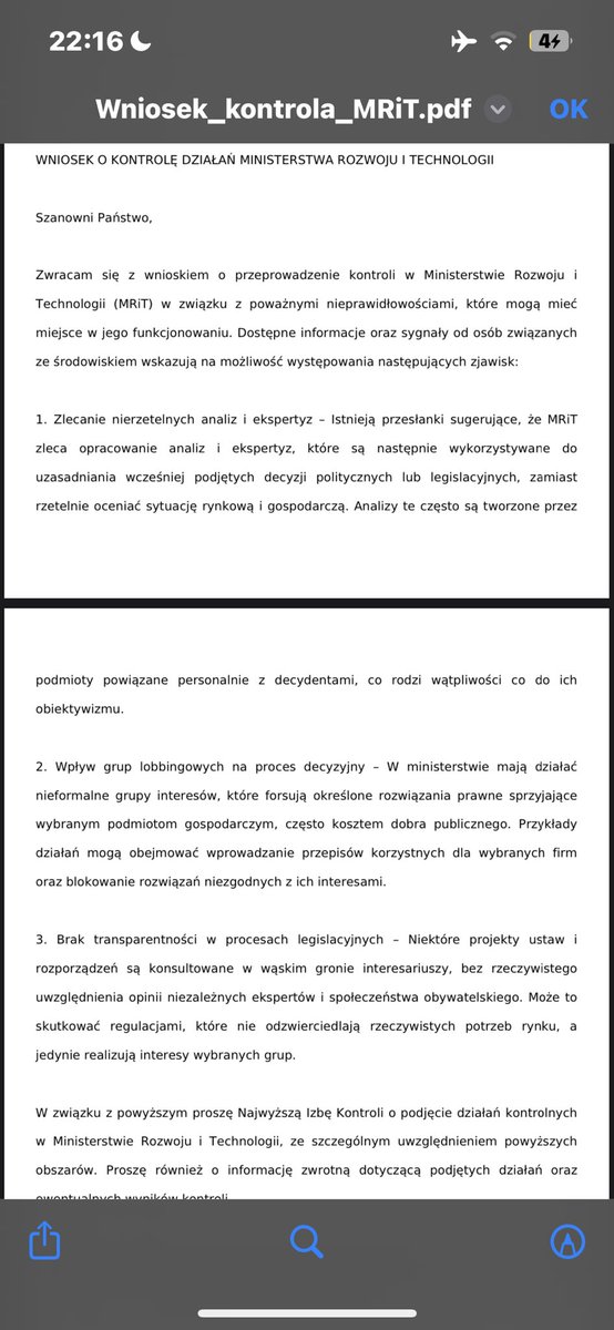 UWAGA!
Szykujemy zmasowaną akcję zgłoszeń do <a href="/NIKgovPL/">Najwyższa Izba Kontroli (NIK)</a> – chcemy, by Ministerstwo Rozwoju i Technologii zostało poddane KONTROLI!
Zbyt wiele pytań, zbyt mało odpowiedzi.
Potrzebujemy WAS – im więcej wniosków, tym większa siła!
Niech im to nie umknie!
#KontrolaMRiT #NIK