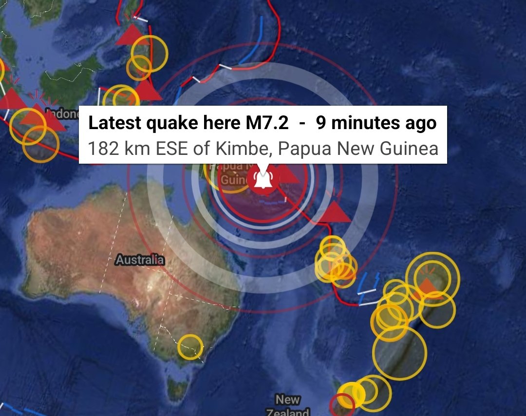 In2ThinAir's tweet photo. 🚨#BREAKING! TSUNAMI Warning in effect for parts of Papua New Guinea after a 7.2 - 7.7 earthquake struck!

This is not a good situation right now!
This comes just days after a deadly earthquake took the lives of thousands of people in and near Miramar. https://t.co/bXYvmsFSS9