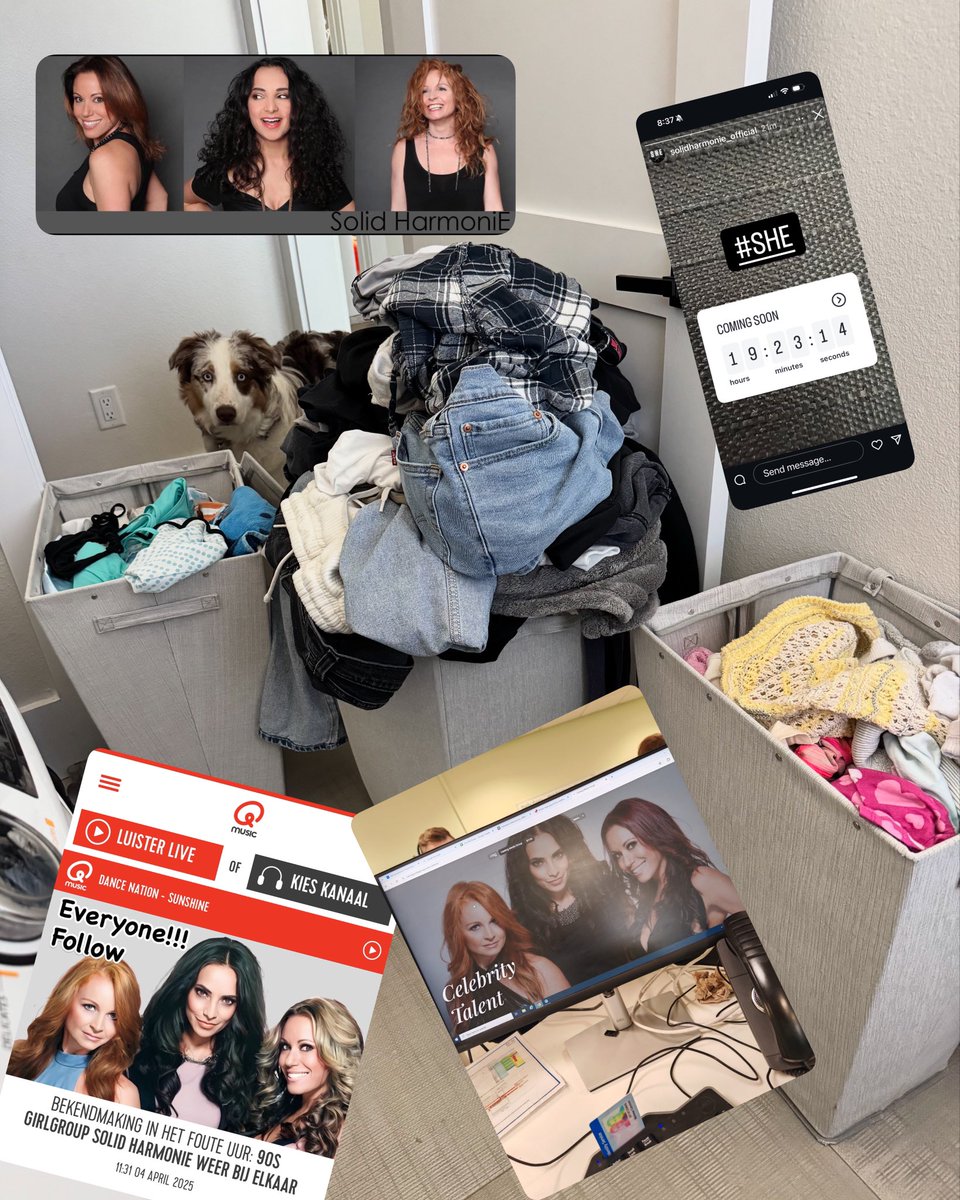 When your girlband releases a comeback in Europe and you have laundry from 3 kids to get through! #humble #solidharmonie #pop #90smusic #GoodBadUgly #music #AppleMusic #Spotify #amazonmusic