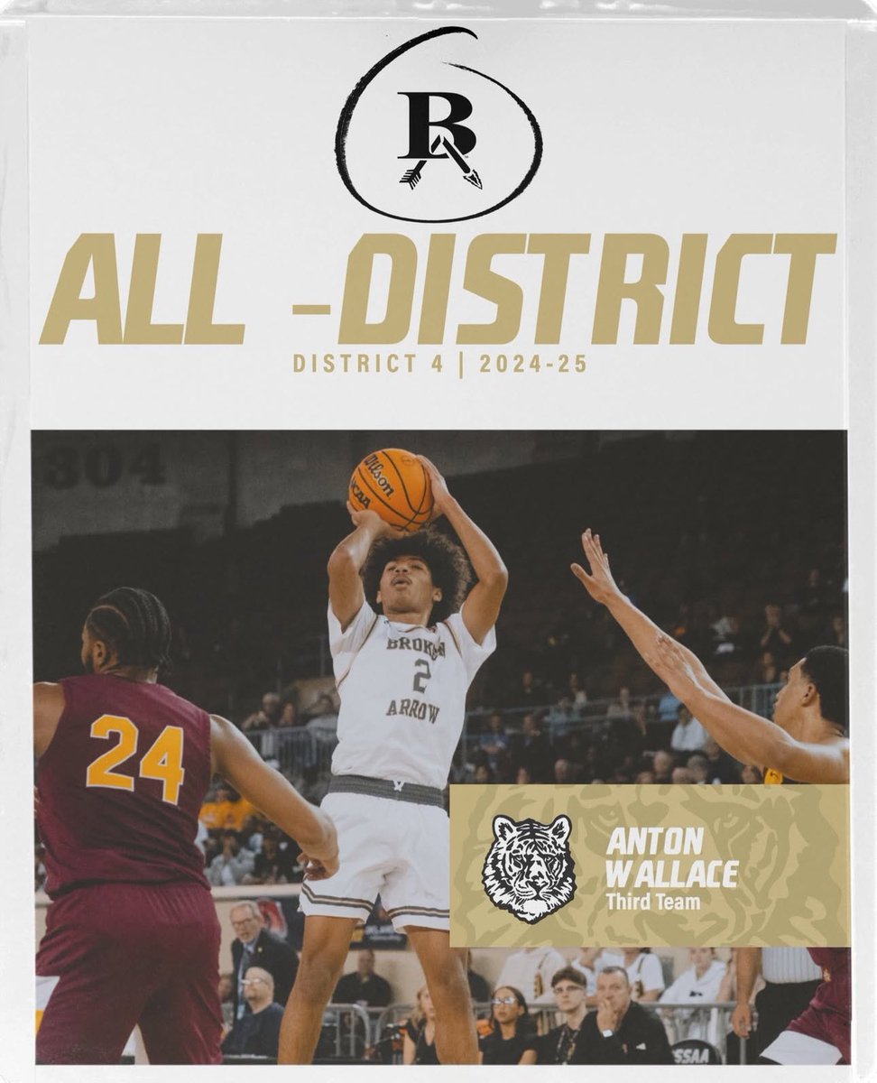 Congrats to <a href="/Awallace_06/">Anton wallace</a> on being named 3rd Team All District 4!! 
WE&gt;me🐯🏀🖤💛 <a href="/BATigersBBall/">Broken Arrow Tigers Boys' Basketball</a>