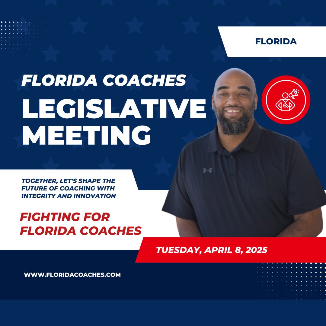 Florida Coaches are headed to the Capitol! This Tuesday, April 8th, we’re taking our fight for equal compensation, resources, professional development, and an end to out-of-pocket costs straight to lawmakers. It’s time Florida’s coaches get the support they deserve!