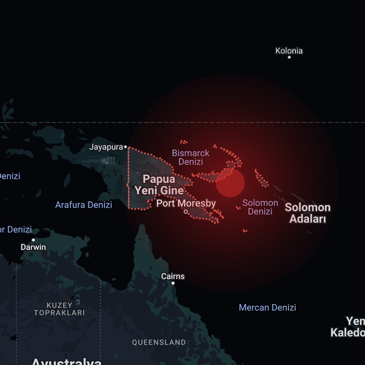 Papua Yeni Gine'de 6.9 büyüklüğünde deprem oldu.