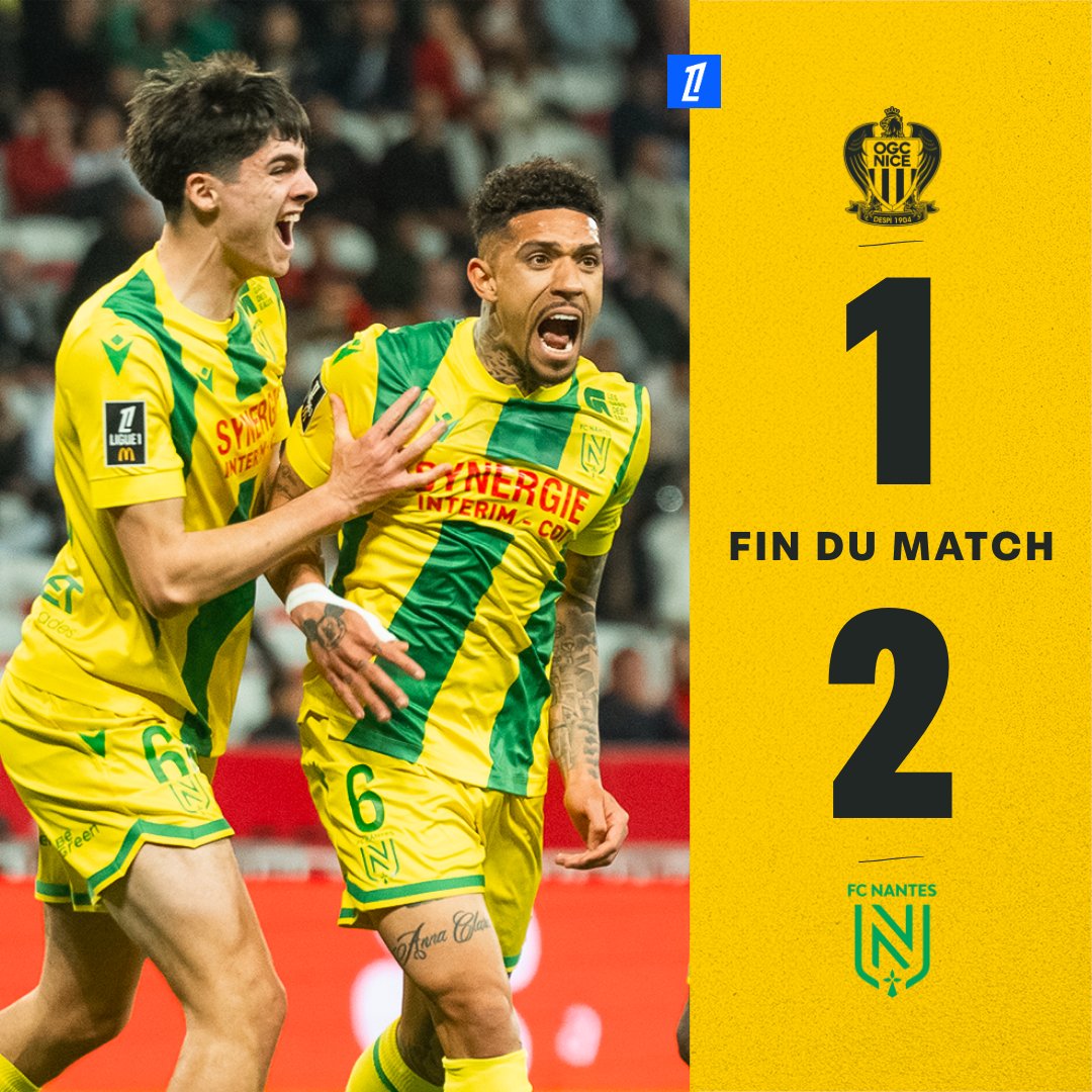 VICTOIREEEE. 

Avec abnégation, nos Jaune et Vert s'imposent face à Nice et s'adjugent 3 points très précieux. 

ALLEZ LÀ ! 👊

𝟭-𝟮 ﹅ #ogcnfcn