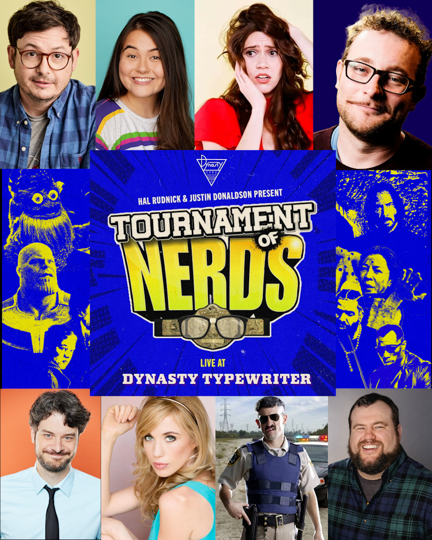 Tournament of Nerds (@tournamentnerds) on Twitter photo We're back <a href="/JoinTheDynasty/">Dynasty Typewriter</a> Saturday April 12th 10pm with an amazing lineup <a href="/BDayBoysMitch/">Mike Mitchell</a> <a href="/JAdomian/">James Adomian</a> <a href="/JennyYokobori/">Jenny Yokobori</a> Robert Ben Garant <a href="/LauraClery/">laura clery</a> <a href="/phatcarlson/">Michael R. Carlson</a> <a href="/allanmcleod/">Allan McLeod</a> <a href="/alyssa_sabo/">Alyssa Sabo</a> <a href="/NatBaimel/">Nat Baimel</a> <a href="/RobinHiggins/">Robin Higgins</a> <a href="/halrudnick/">Hal Rudnick</a> & more We're back <a href="/JoinTheDynasty/">Dynasty Typewriter</a> Saturday April 12th 10pm with an amazing lineup <a href="/BDayBoysMitch/">Mike Mitchell</a> <a href="/JAdomian/">James Adomian</a> <a href="/JennyYokobori/">Jenny Yokobori</a> Robert Ben Garant <a href="/LauraClery/">laura clery</a> <a href="/phatcarlson/">Michael R. Carlson</a> <a href="/allanmcleod/">Allan McLeod</a> <a href="/alyssa_sabo/">Alyssa Sabo</a> <a href="/NatBaimel/">Nat Baimel</a> <a href="/RobinHiggins/">Robin Higgins</a> <a href="/halrudnick/">Hal Rudnick</a> & more