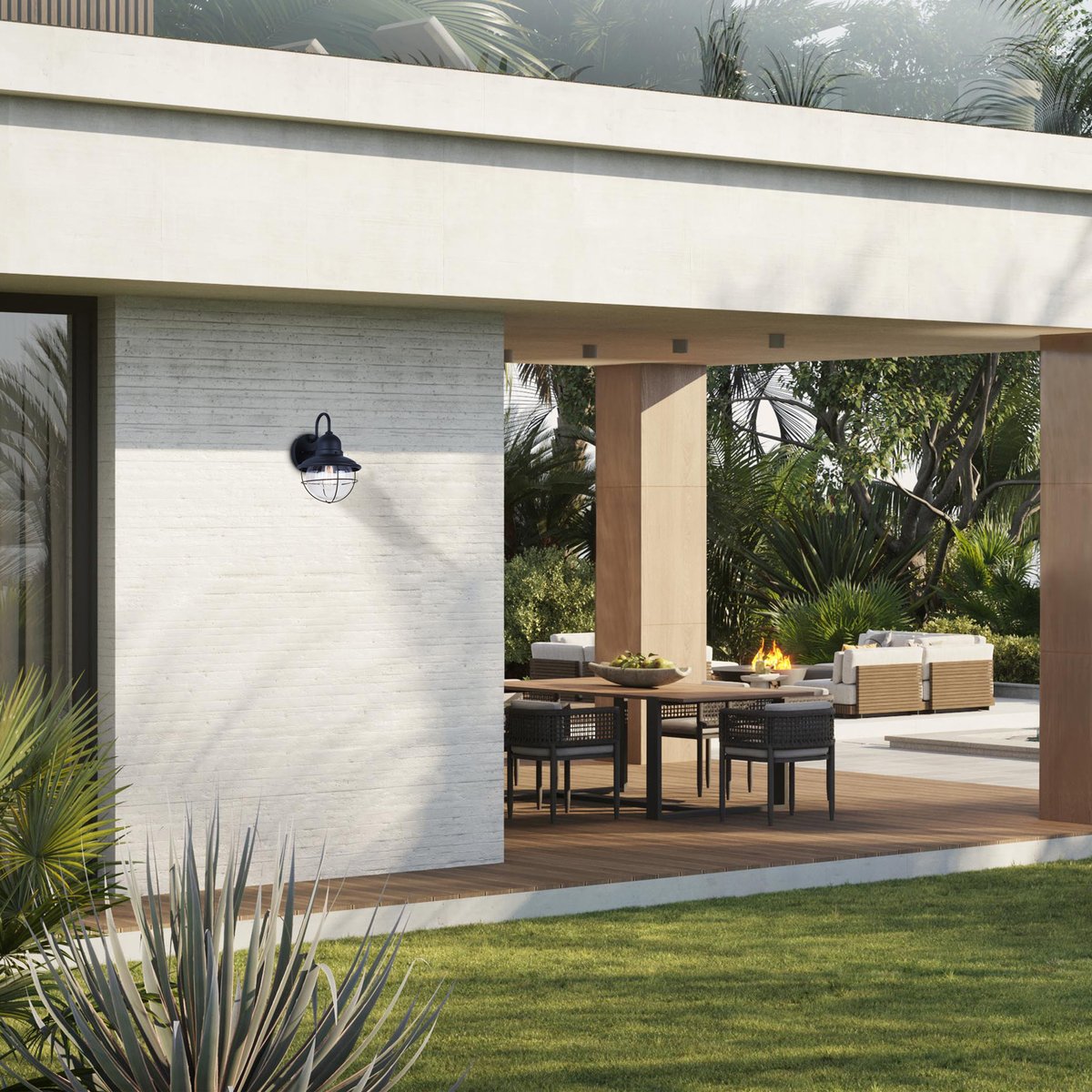 Alaric's bold cage detailing adds character, while the built-in dusk-to-dawn sensor ensures your home stays beautifully lit from sunset to sunrise.
Alaric Outdoor Light: IOL712BK
.⁠
.⁠
.⁠
#harmonizedhome #homelighting #interiorlighting #securitylight #dusktodawn