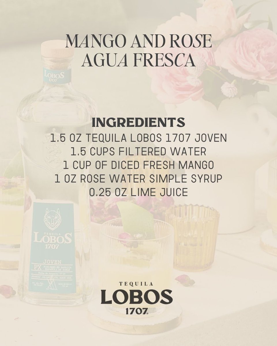 Freshness in full bloom. Let the light, bright Agua Fresca awaken your senses.

Add all ingredients to a blender and puree until smooth. Serve immediately over fresh ice.