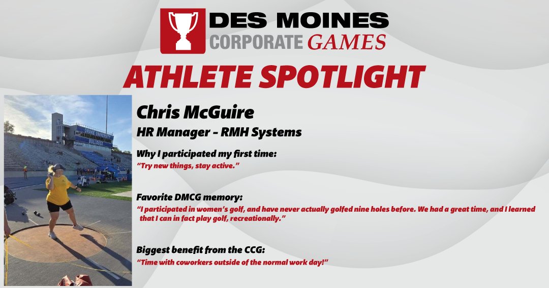 Chris golfed for the first time at the Des Moines Corporate Games! A future pro!

We're getting closer and closer! Who's ready to #SeizeTheCup?