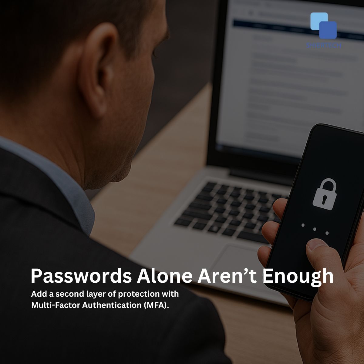 SHIERTECH's tweet photo. Passwords aren’t enough anymore. MFA adds an extra layer of protection to keep your business safe from breaches and attacks.

Ready to secure your business?
 https://t.co/PDeYGtFrGK

#MFA #CyberSecurity #SmallBusiness #ITSecurity #SHIERTECH https://t.co/8KxmjvzN1R