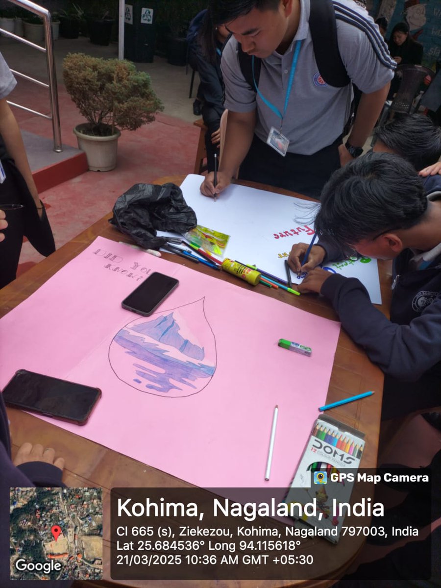 NssDon's tweet photo. World water Day#organised on 21/03/25 by NSS, DBCK under the theme Glacier Preservation#Poster making to spread awareness# @_NSSIndia @nss_rdguwahati @mybharatgov @sno_nss https://t.co/4sUcddAMJK