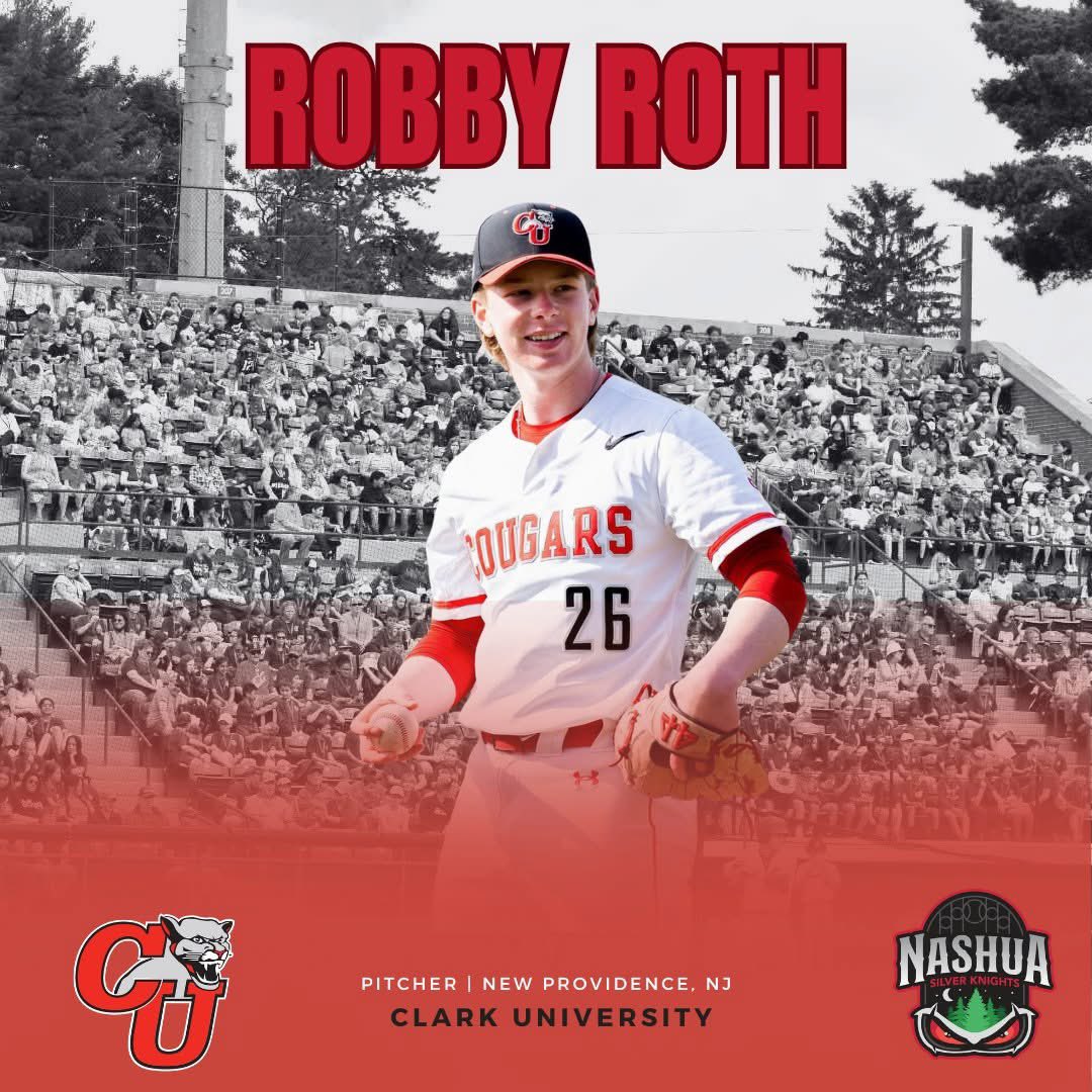 🚨Elite Baseball Name Alert🚨

Welcome to Nashua, Robby Roth. Roth is having a stellar freshman campaign for the cougars posting a 3-1 record accompanied by a 2.38 era and 27 strikeouts.

Looking forward to seeing Robby take the field in Nashua!