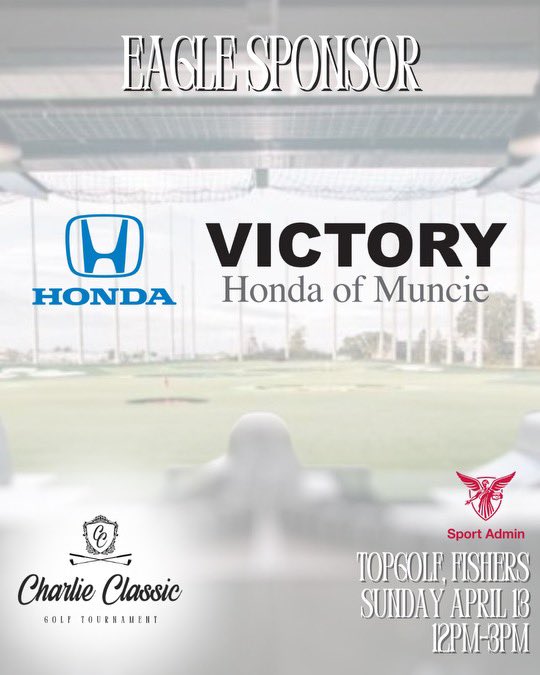 A huge thank you to Eagle sponsor Victory Honda of Muncie for supporting the 5th Annual Charlie Classic Golf Tournament! Your generosity helps make this event a success, and we couldn’t do it without you!