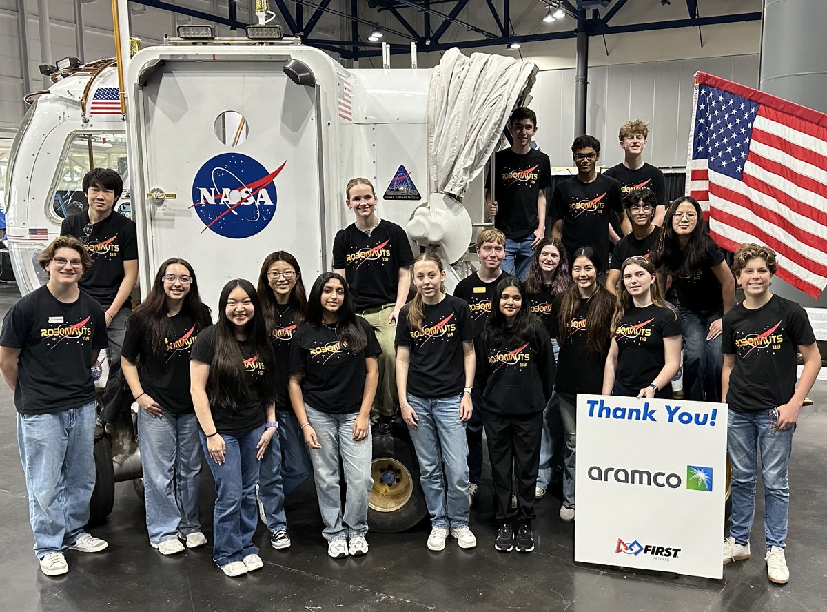 FIRSTinTexas's tweet photo. Thank you to Aramco for supporting the FIRST in Texas District Championship. Together, we make this more than robots! @aramco @aramco_americas
#firstintexas #aramco https://t.co/RrfbWt2jGx