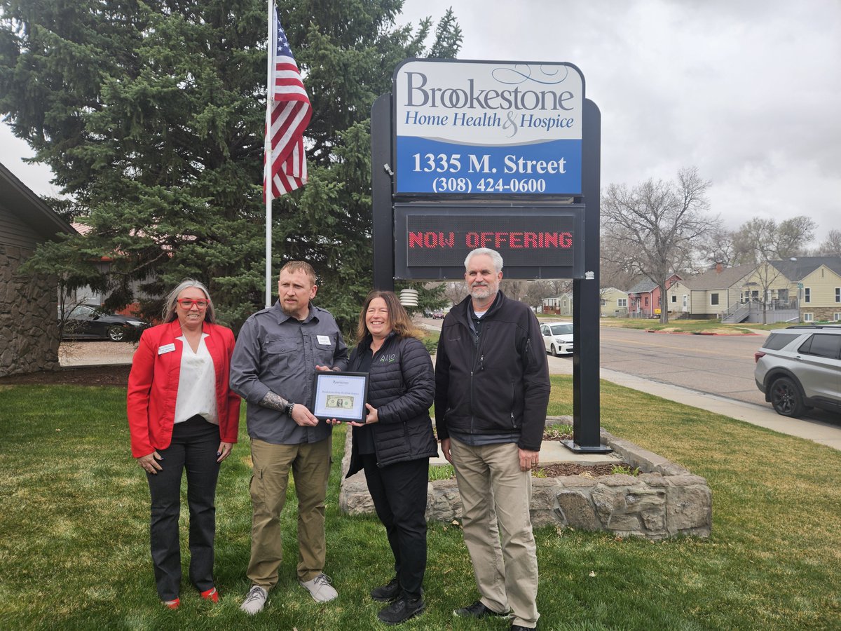 CareNebraska's tweet photo. Congratulations to Brookestone Home Health Care and Hospice Gering for one year of providing home health and hospice services in the Nebraska Panhandle. They celebrated with a ribbon cutting ceremony. https://t.co/Y9O3IMshhU