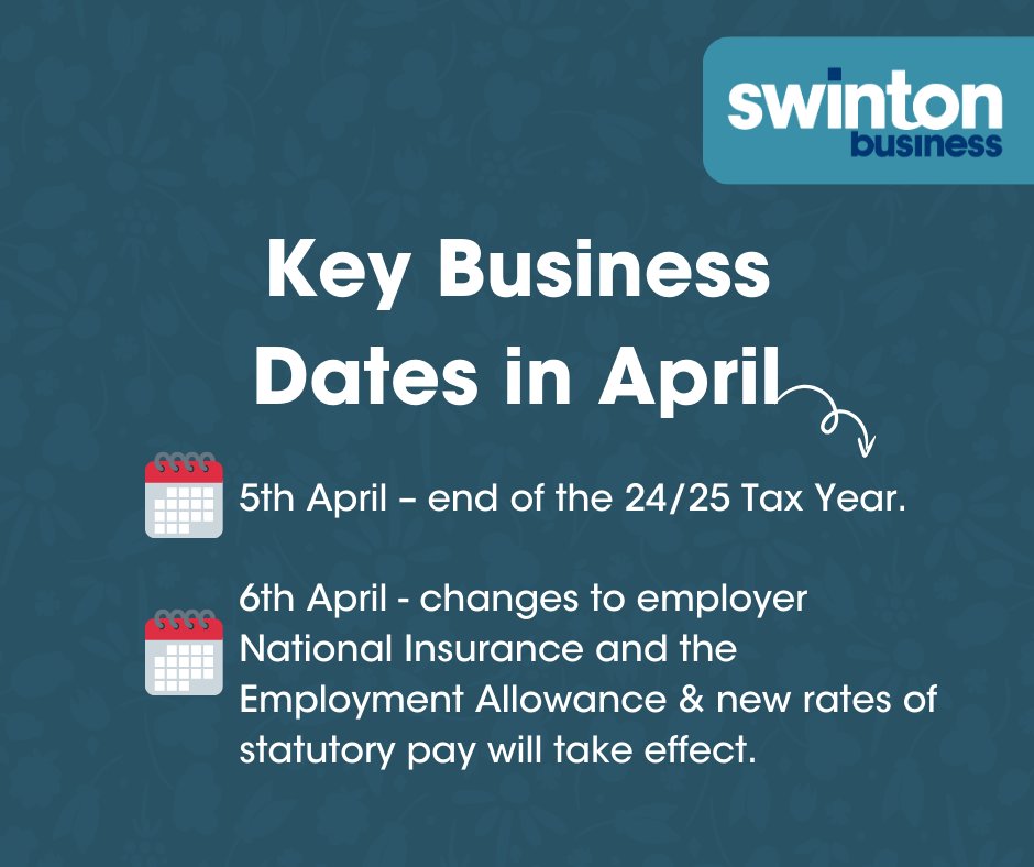 April is an important month for businesses, with the end of the 24/25 tax year &amp; changes to NI and minimum wage taking effect - so here's your reminder to get yourself prepped!