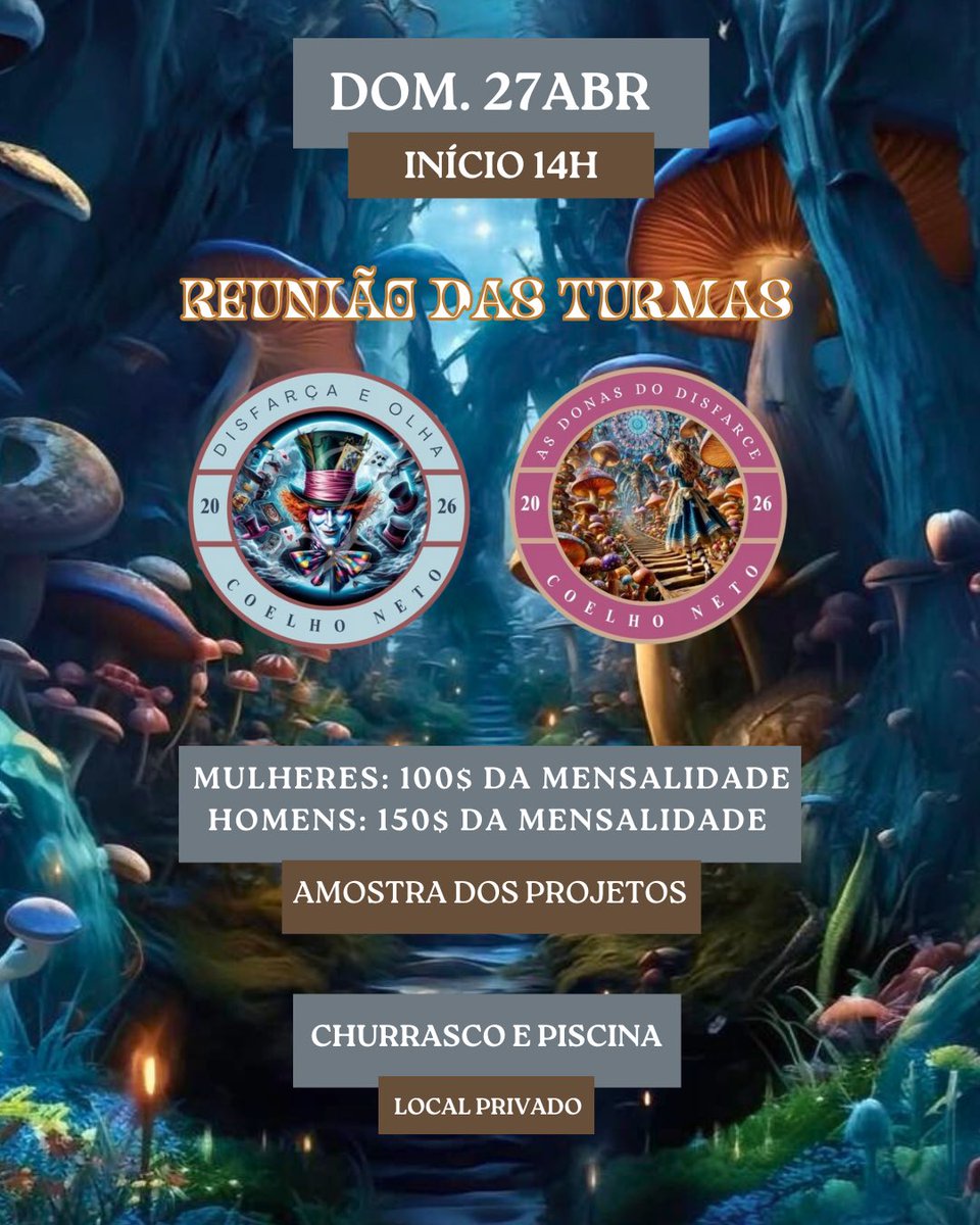 FLYER DA REUNIÃO ATUALIZADO 
VAMOS QUE VAMOS ✨🎩🕰️🐇