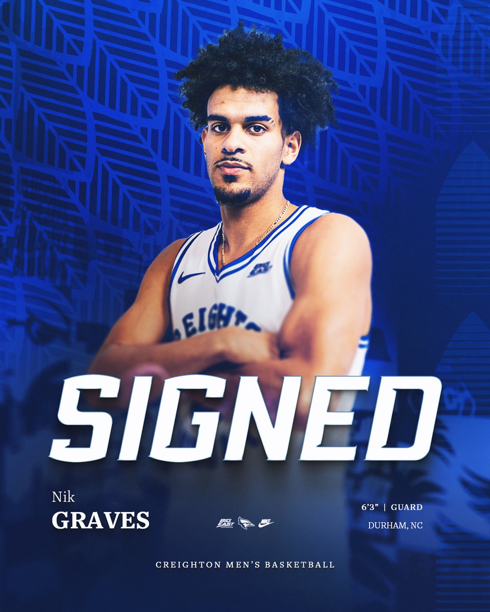 Adding a floor general to the squad ✍️

Welcome to the family, Nik! 

📰: gocreighton.com/news/2025/4/4/…

#GoJays x <a href="/coaches_dream/">Nik Graves</a>