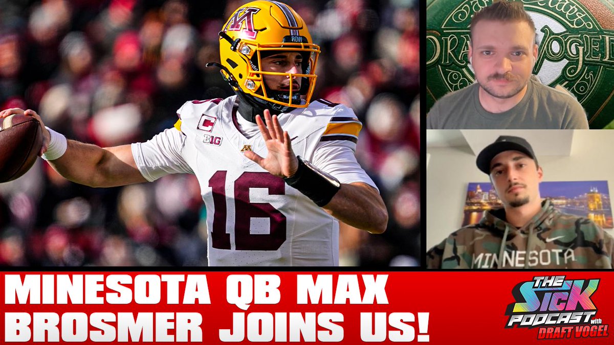 sickpodnfldraft's tweet image. 🚨New Episode🚨

@GopherFootball QB &amp;amp; #NFLDraft2025 prospect @maxtbro joins @DraftVogel to discuss:

🔴The draft process
🔴His career so far
🔴&amp;amp; more!

Full pod👇
Watch: youtu.be/AqbaFY4kvv8
Listen: traffic.megaphone.fm/SICMED75094501…

#thesickpodcast