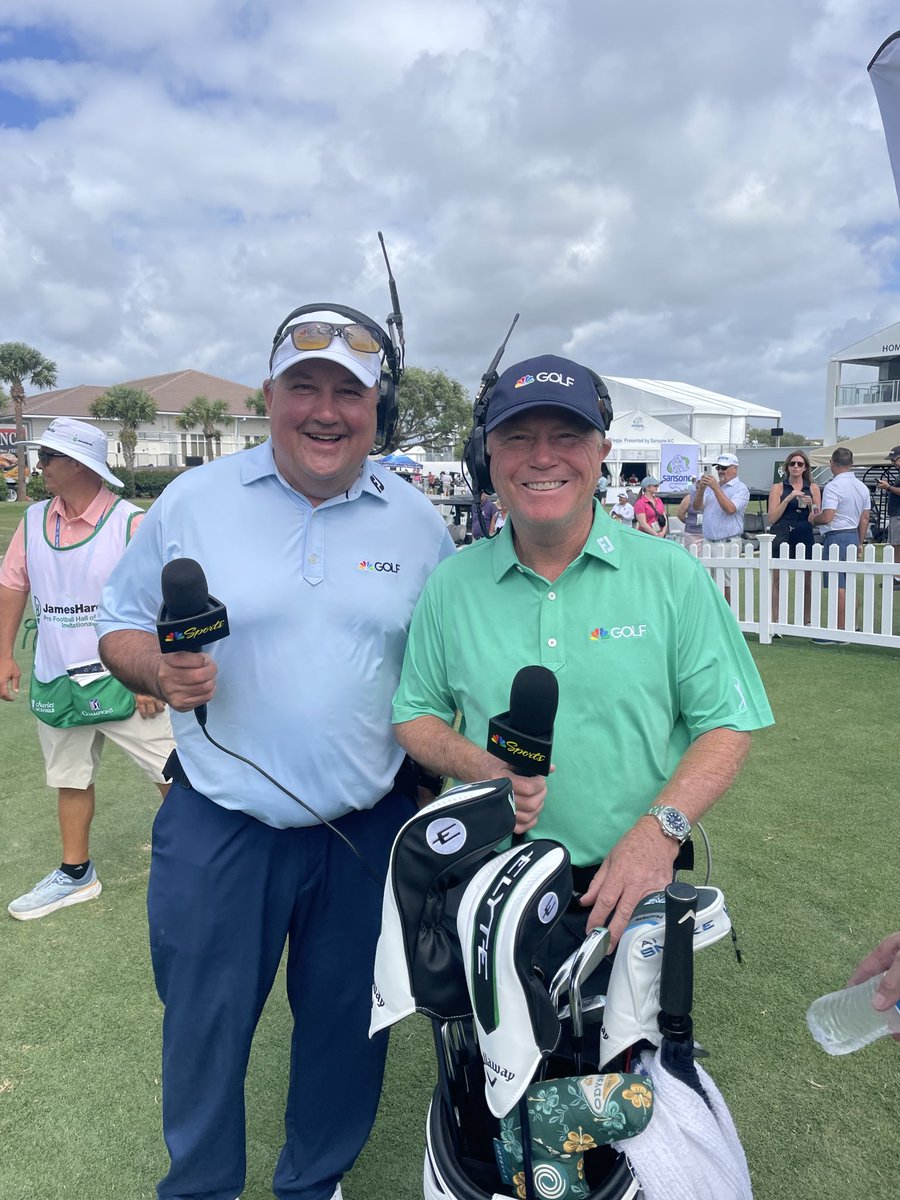 OlinBrowne's tweet photo. They’re bring out the stars @JamesHardieInv on @GolfChannel @johnmaginnes #JeffSluman @ChampionsTour https://t.co/tYdJgQrqpQ