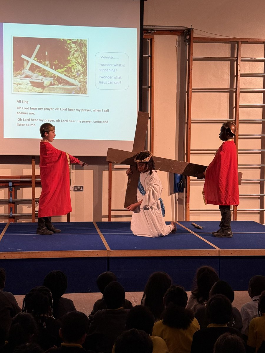 Today St James’ class beautifully acted out the Stations of the Cross, sharing with the school the final moments of our Lord in a very solemn and reverent way. Their thoughtful performance provided a powerful reflection on Jesus’ journey