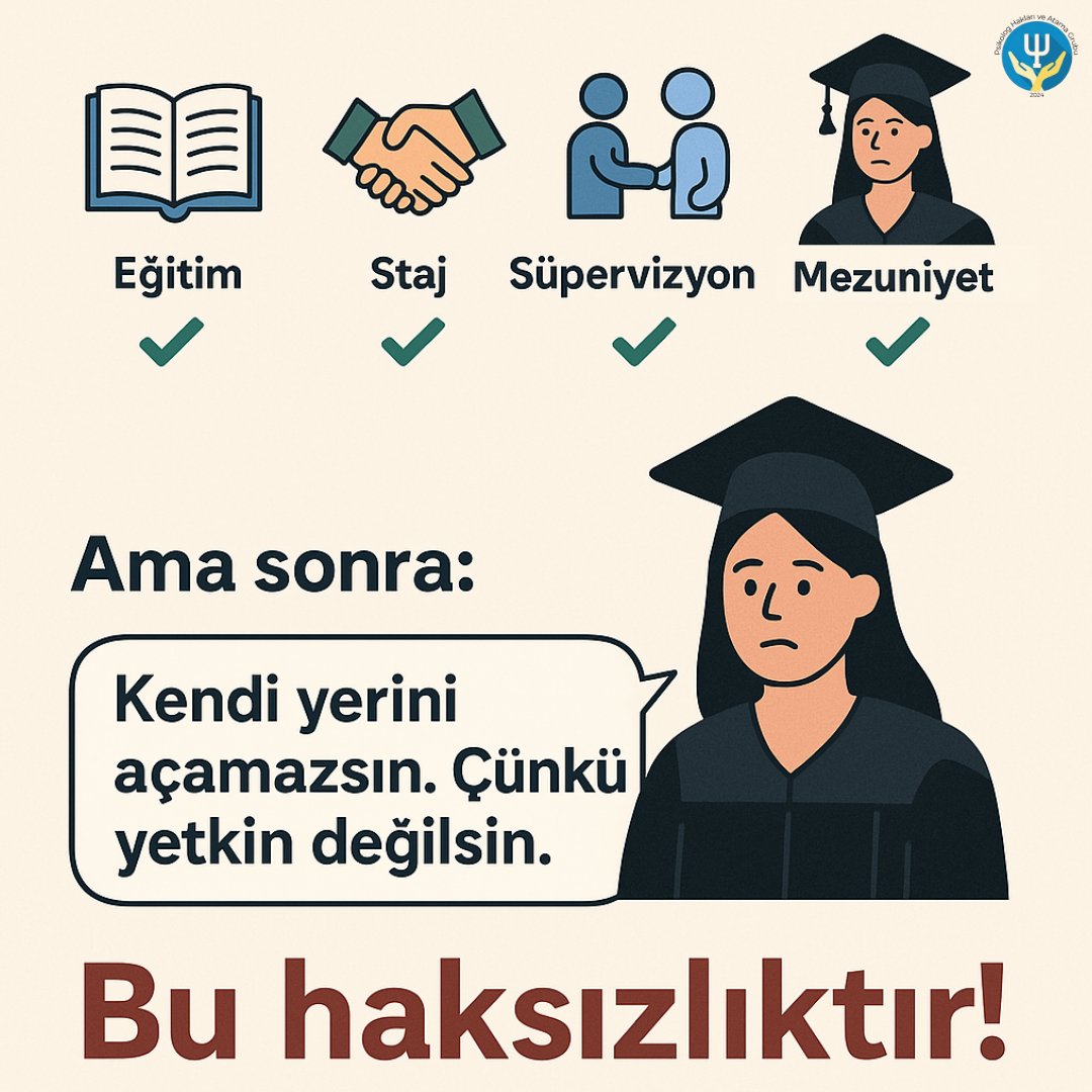 Bu ülkede bu muamelenin yapıldığı başka bir bölüm yok.Böylesine ihmal ve istismara açık başka bir bölüm yok. Ve her yıl 12K mezun verilmesi kadar akıl almaz bir durum var! Baraj istihdam alan ihlali konuşmamız gerekirken diplomamızı korumaya çalışıyoruz
#PsikologlarEşitlikİstiyor