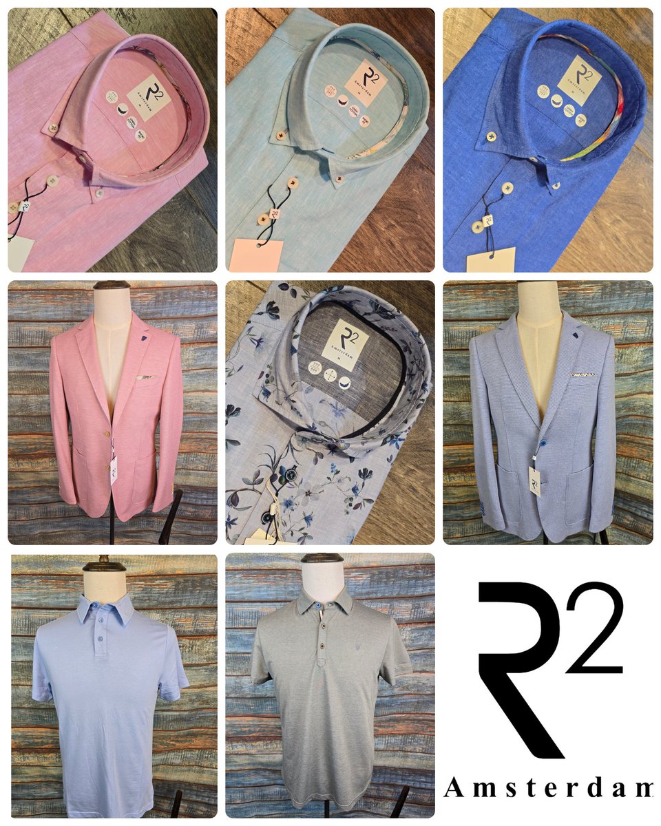 Lots of @r2_amsterdam stock in ready for summer. Shirts, polo's and lightweight stretch jackets. Available instore or online retreat-clothing.co.uk #r2amsterdam #Polo #shirts #jackets #tailoring #mensfashion #Abergavenny #Monmouthshire