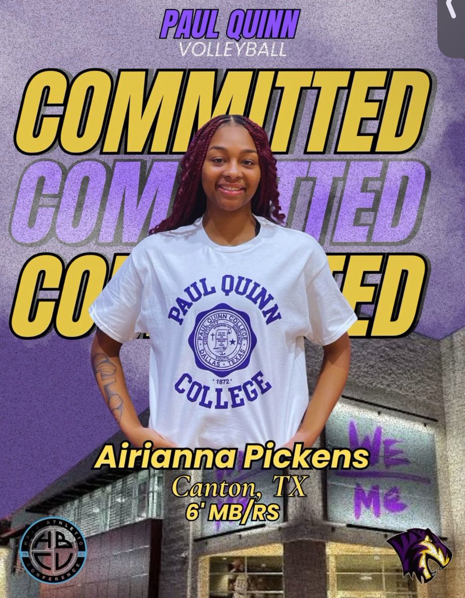 Congrats to Jayden Jones and Airianna Pickens for their commitments to Paul Quinn College! So proud of these girls for all their hard work 💜💛🏐