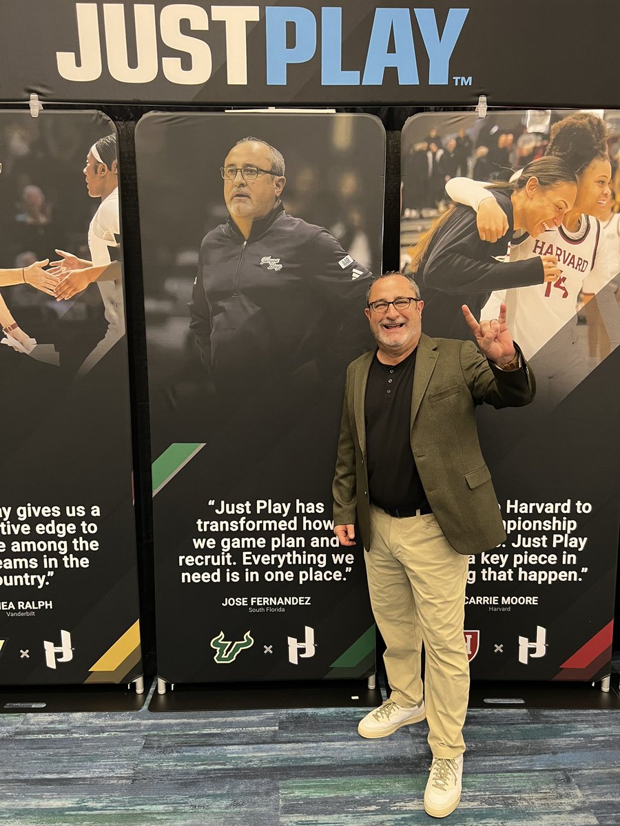 Thank you for your support of our staff and <a href="/USFWBB/">USF Women's Basketball</a> program. Also, thank you for being here at the <a href="/WBCA1981/">Women’s Basketball Coaches Association</a> convention! <a href="/justplaybball/">Just Play Basketball</a> <a href="/JustPlaySS/">Just Play Solutions</a>