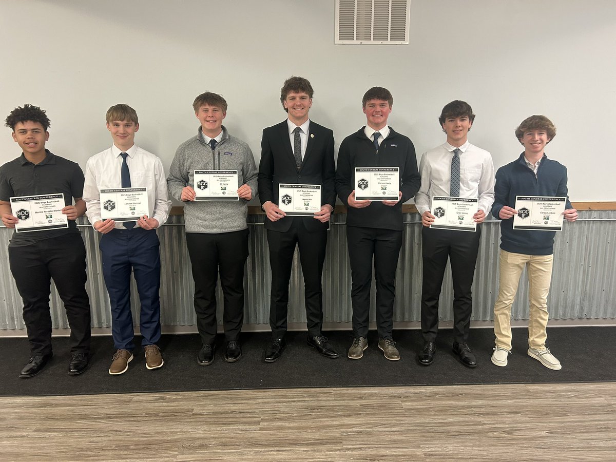 MREaglesBBall's tweet photo. 2025 South Central Conference 
All-Academic

Marlee Forestall-Bartell
Landon Gartner
Eli Healy
Wyatt Birr
Carson Healy
Tyler Heins
Carson Urban https://t.co/9iB10tOhQe