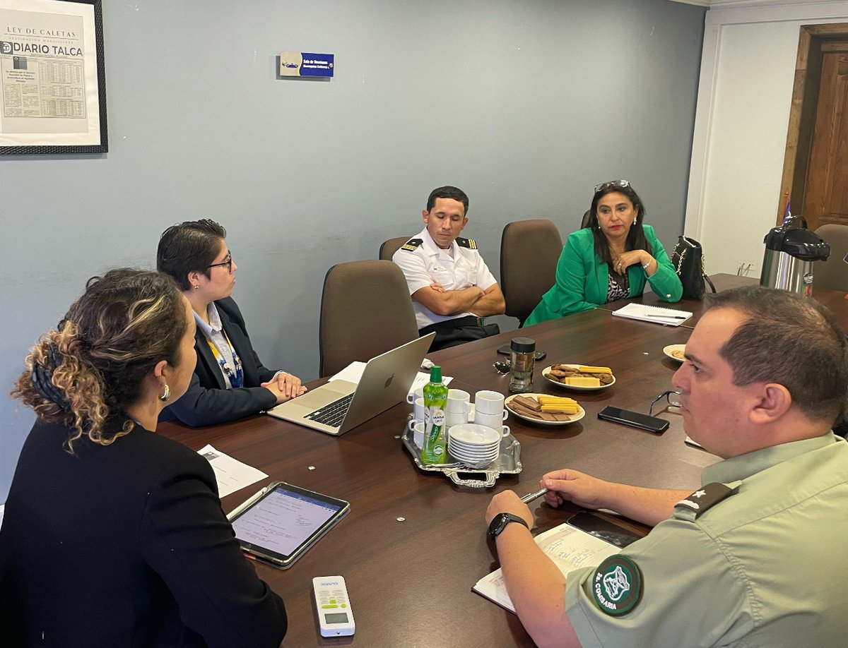 sernapesca's tweet photo. #Maule: la Red Sustenta que agrupa a organismos fiscalizadores como @Carab_Maule @SeremiSaludM @SII_Chile @DGTM_Chile  ya comenzó coordinaciones regionales de acciones de control para velar por una pesca sustentable y un consumo seguro de pescados y mariscos en Semana Santa. https://t.co/qaXAiZNv8P