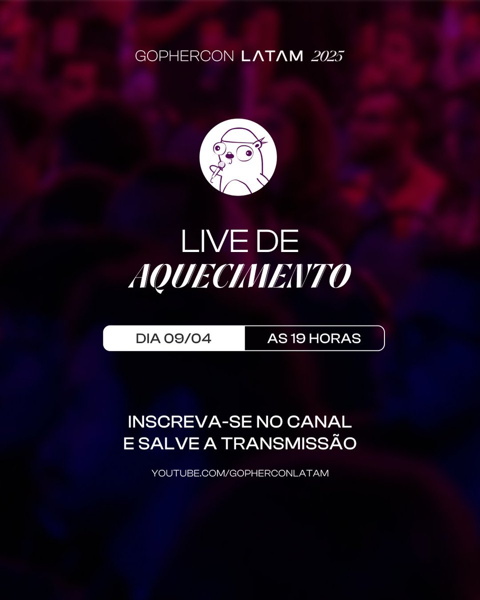 GopherCon Latam (@gopherconlatam) on Twitter photo 🚨 Vem aí mais uma live da GopherCon Latam!
No dia 09 de abril, às 19h, vamos conversar com <a href="/carlosgandarez/">Carlos Henrique Guardão Gandarez</a> , desenvolvedor com quase 20 anos de experiência, organizador da <a href="/golang_sp/">Golang São Paulo</a> e apaixonado por performance, boas práticas e desenvolvimento eficiente.
O tema da vez? Como 🚨 Vem aí mais uma live da GopherCon Latam!
No dia 09 de abril, às 19h, vamos conversar com <a href="/carlosgandarez/">Carlos Henrique Guardão Gandarez</a> , desenvolvedor com quase 20 anos de experiência, organizador da <a href="/golang_sp/">Golang São Paulo</a> e apaixonado por performance, boas práticas e desenvolvimento eficiente.
O tema da vez? Como