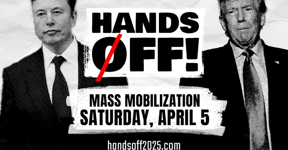 RepresentusSD's tweet photo. Join us at the San Diego Civic Center Plaza tomorrow (Sat) at noon as we join the nationwide “Hands Off” March

You can sign up or find more info at this link: https://t.co/k65Kk6TYe5

Sign ups aren’t required to attend. Email repus.sandiego@gmail.com w/ any questions https://t.co/7YYnDqIjc2