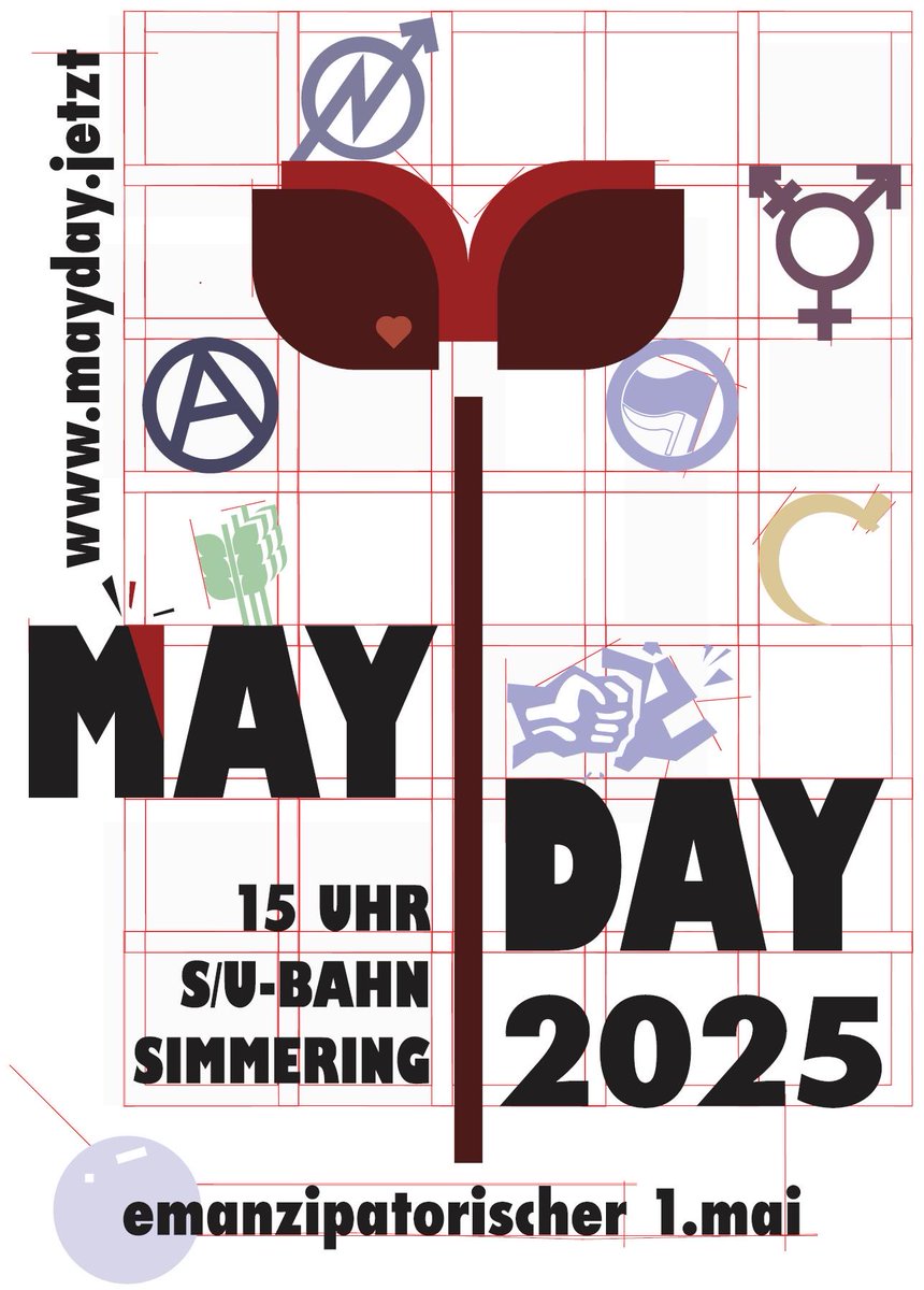 MAYDAY_WIEN's tweet photo. Emanzipatorische Kämpfe verbinden – Heraus zum 1. Mai!

1. Mai 2025, 15:00 Uhr, S-/U-Bahn Simmering

Aufruftext unter https://t.co/iUsO2sLdlE

#fightprecarity #mayday #w0105 https://t.co/xIMMFbzhv5