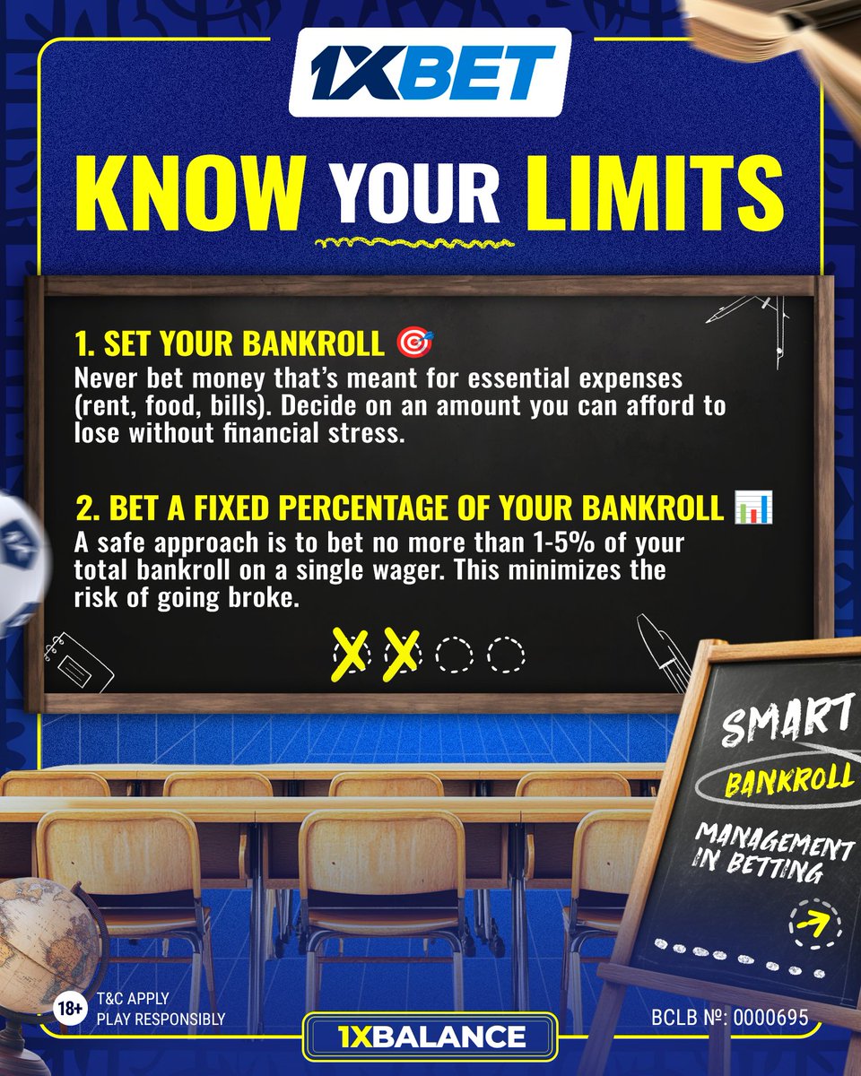 1xbetkenya_'s tweet image. Bet Smart, Stay in Control! 🎯

Sports betting is thrilling, but financial discipline is key! 💡 Set limits, stay responsible, and never chase losses.

What’s your top money management rule? Drop it in the comments! 👇🔥

#KnowYourLimits #BetResponsibly #1xBalance